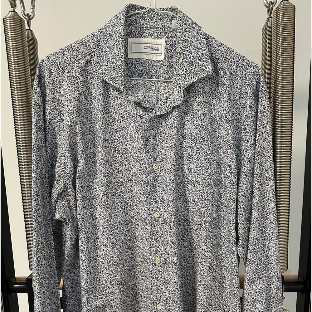 Poggianti Men’s Button up casual shirt size 42/16 1/2